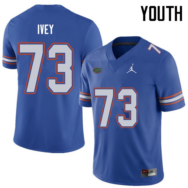 Jordan Brand Youth #73 Martez Ivey Florida Gators College Football Jerseys Royal